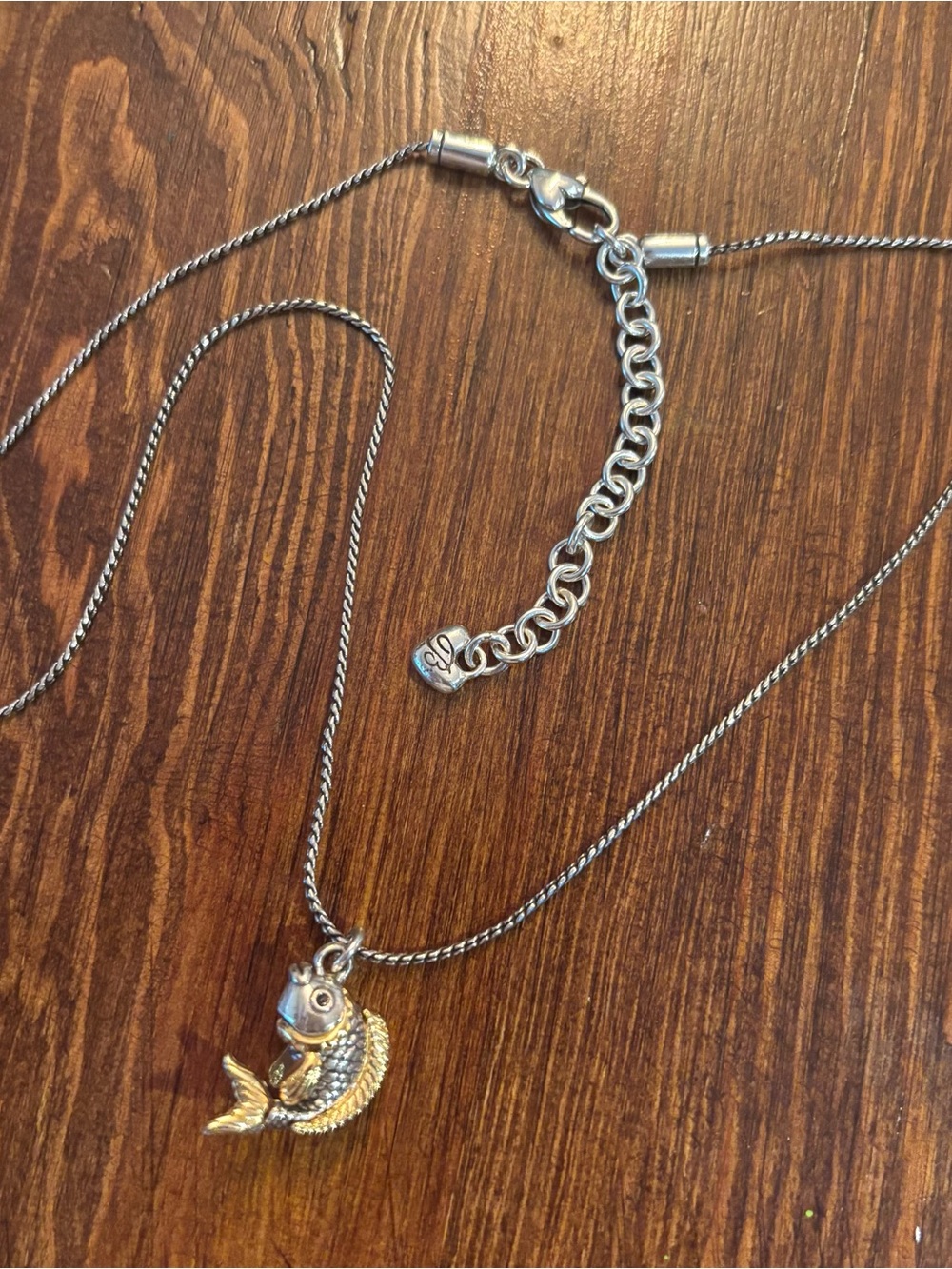 Brighton Two-Tone Koi Pendant Necklace — Silver